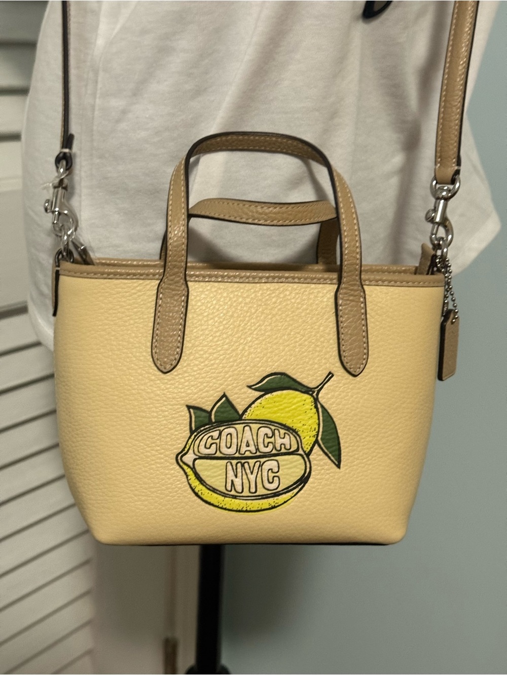 Coach NYC Lemon Graphic Mini Tote w/crossbody strap! Full inclusion NWT 🍋🍋